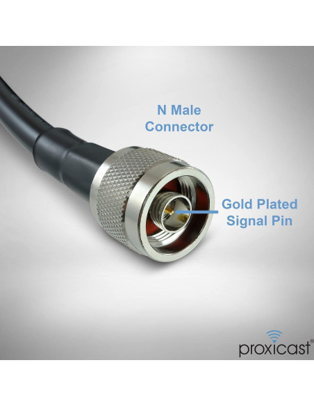 Cable Coaxial Proxicast 15.24 m SMA Macho a N Macho 50 Ohm Cable Coaxial Proxicast 15.24 m SMA Macho a N Macho 50 Ohm