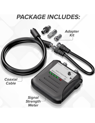 Medidor de Fuerza de Señal EL CIMPLE CO con LED y Coaxial