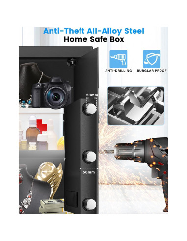 Caja Fuerte Digital FOWORE 3.2 Pies Cúbicos Resistente al Fuego