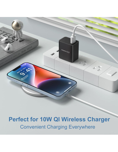 Cargador Rápido USB-A OKRAY 2-Pack 18W Compatible iPhone/Samsung