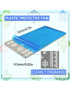 Plantillas de Estampado de Uñas Florales Francesas PH PandaHall - 3 Piezas 2