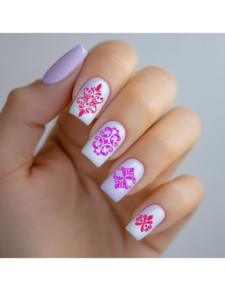 Plantillas de Estampado de Uñas Florales Francesas PH PandaHall - 3 Piezas Plantillas de Estampado de Uñas Florales Francesas PH PandaHall - 3 Piezas