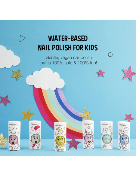 Juego de Esmaltes de Uñas Nailmatic Sirena - 3 Piezas Lavables Juego de Esmaltes de Uñas Nailmatic Sirena - 3 Piezas Lavables