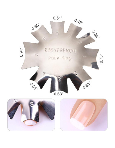 Cortadores de Uñas Francesas WOKOTO 3 Piezas Acero Inoxidable
