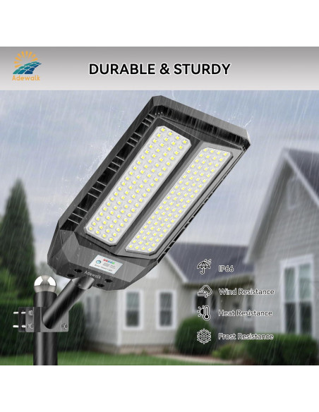 Luces Solares Exteriores Adewalk 6000W 2 Paquete con Sensor Luces Solares Exteriores Adewalk 6000W 2 Paquete con Sensor