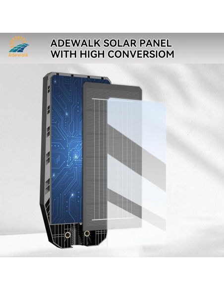 Luces Solares Exteriores Adewalk 6000W 2 Paquete con Sensor Luces Solares Exteriores Adewalk 6000W 2 Paquete con Sensor
