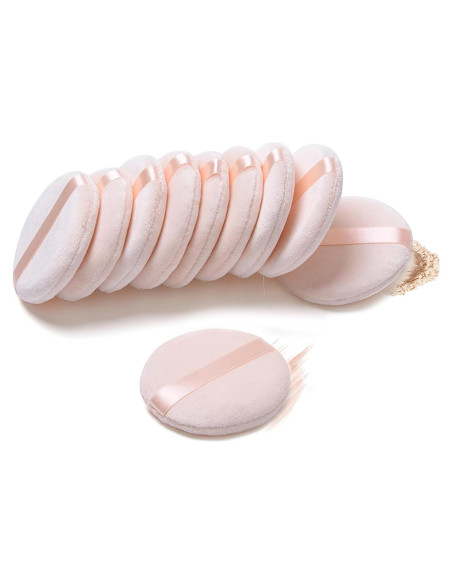 Esponjas de Maquillaje de Algodón Puro - 10 Piezas 8 cm Esponjas de Maquillaje de Algodón Puro - 10 Piezas 8 cm