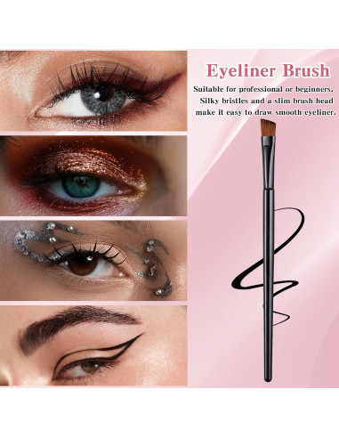 100 Brochas Desechables para Cejas Yolev - 10cm Anguladas