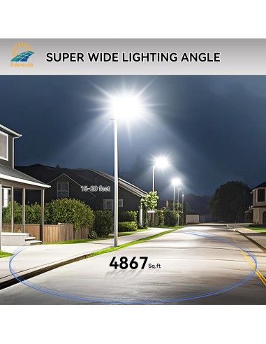 Luces Solares Exteriores Adewalk 6000W 2 Paquete con Sensor