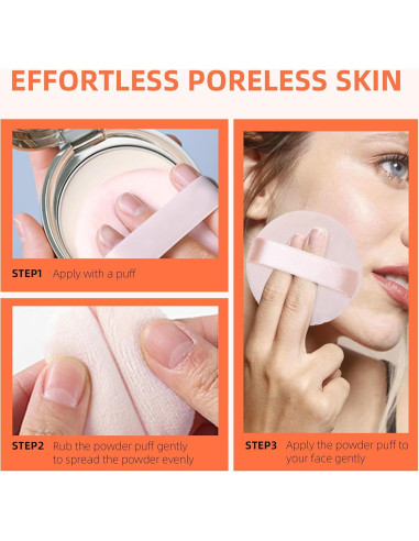 Esponjas de Maquillaje de Algodón Puro - 10 Piezas 8 cm