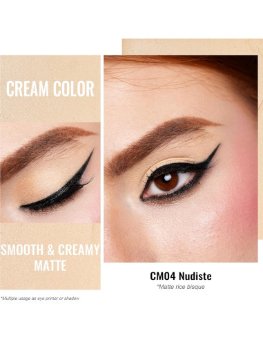 Sombra de Ojos Mate 3-en-1 Oulac CM04 Nudiste 40g