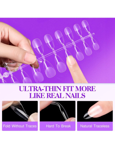 Kit de Uñas de Gel Gelike EC con Lámpara UV y Pegamento 6 en 1