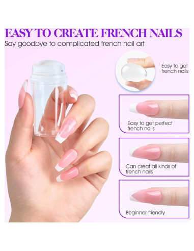 Kit de Uñas de Gel Gelike EC con Lámpara UV y Pegamento 6 en 1
