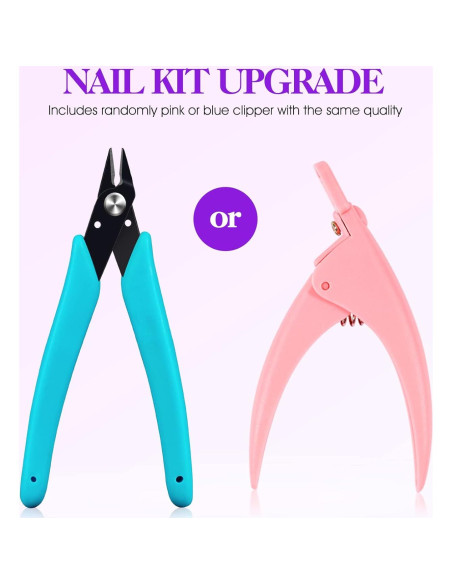 Kit de Uñas de Gel Gelike EC con Lámpara UV y Pegamento 6 en 1 Kit de Uñas de Gel Gelike EC con Lámpara UV y Pegamento 6 en 1
