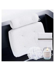 Almohada de Baño Ergonómica SunSerenity - Spa en Casa, 38x33cm