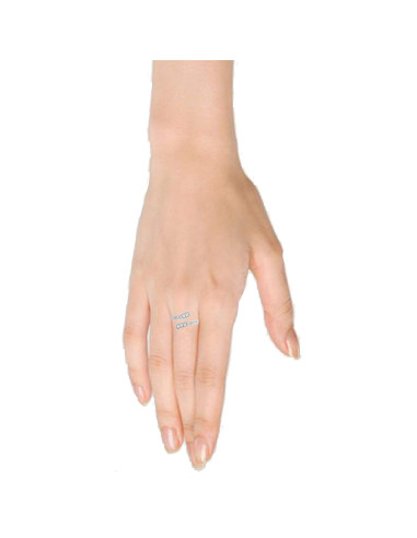 Anillo ajustable de cruce de zirconia cúbica 10K Ritastephens