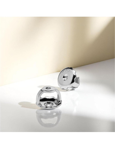 Respaldo de Arete de Oro Blanco 14K Everyday Elegance 0.81mm