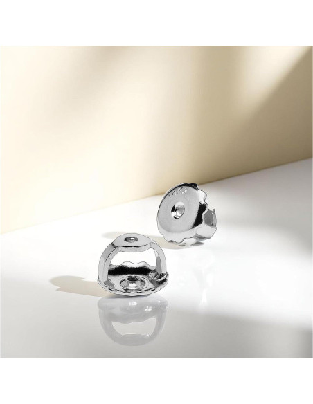Respaldo de Arete de Oro Blanco 14K Everyday Elegance 0.81mm Respaldo de Arete de Oro Blanco 14K Everyday Elegance 0.81mm