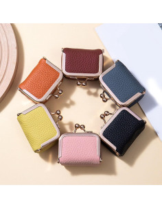 Caja de Joyería Mini de Cuero Genérico Negra para Viaje 2