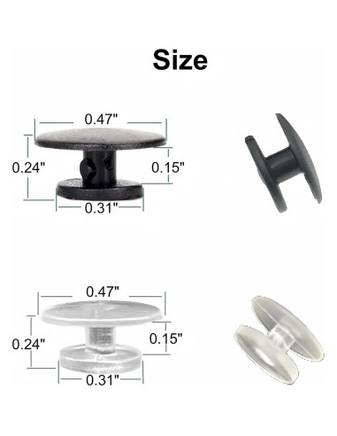Botones de Plástico JIANYI 100PCS Redondos para DIY Zapatos