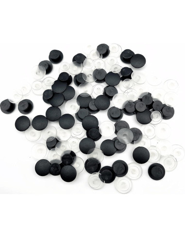 Botones de Plástico JIANYI 100PCS Redondos para DIY Zapatos