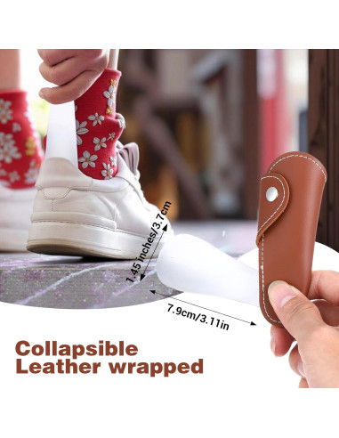 Cuerno de zapato plegable ElevateTech con llavero 18.7 cm