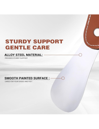 Cuerno de zapato plegable ElevateTech con llavero 18.7 cm