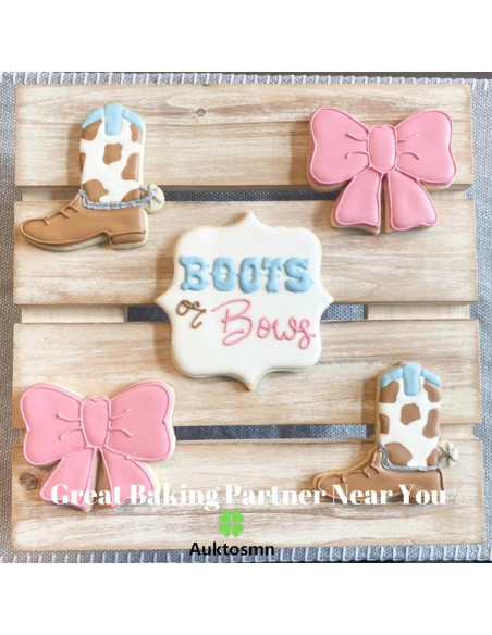 Juego de Cortadores de Galletas Botas y Lazos Auktosmn - 2 Piezas - Acero Inoxidable Juego de Cortadores de Galletas Botas y Lazos Auktosmn - 2 Piezas - Acero Inoxidable
