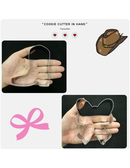 Juego de Cortadores de Galletas Botas y Lazos Auktosmn - 2 Piezas - Acero Inoxidable Juego de Cortadores de Galletas Botas y Lazos Auktosmn - 2 Piezas - Acero Inoxidable