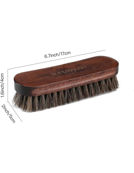 Cepillos para Brillar Zapatos SUPERWASH PLUS - 2 Piezas de Pelo de Caballo Cepillos para Brillar Zapatos SUPERWASH PLUS - 2 Piezas de Pelo de Caballo