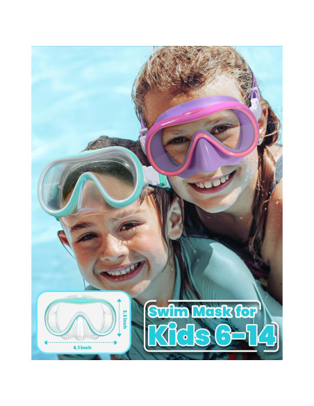 Gafas de Natación Seago para Niños 6-14 Años con Cubierta Nasal Gafas de Natación Seago para Niños 6-14 Años con Cubierta Nasal