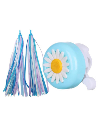 Timbre de bicicleta PLATT para niños con streamers - Azul