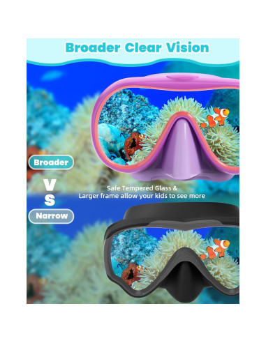 Gafas de Natación Seago para Niños 6-14 Años con Cubierta Nasal