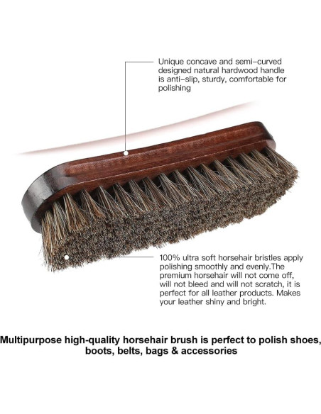 Cepillos para Brillar Zapatos SUPERWASH PLUS - 2 Piezas de Pelo de Caballo Cepillos para Brillar Zapatos SUPERWASH PLUS - 2 Piezas de Pelo de Caballo