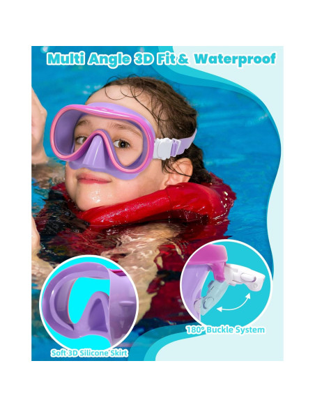 Gafas de Natación Seago para Niños 6-14 Años con Cubierta Nasal Gafas de Natación Seago para Niños 6-14 Años con Cubierta Nasal