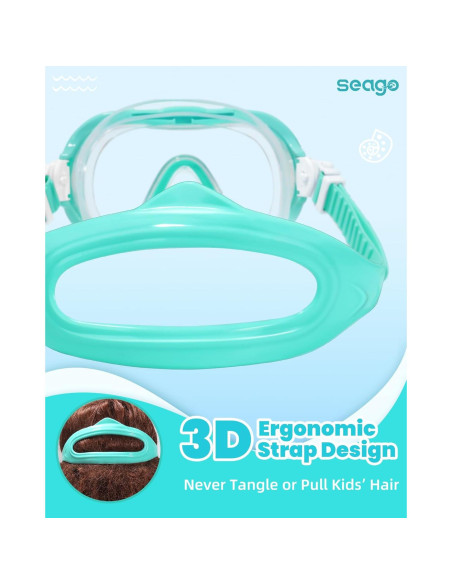 Gafas de Natación Seago para Niños 6-14 Años con Cubierta Nasal Gafas de Natación Seago para Niños 6-14 Años con Cubierta Nasal
