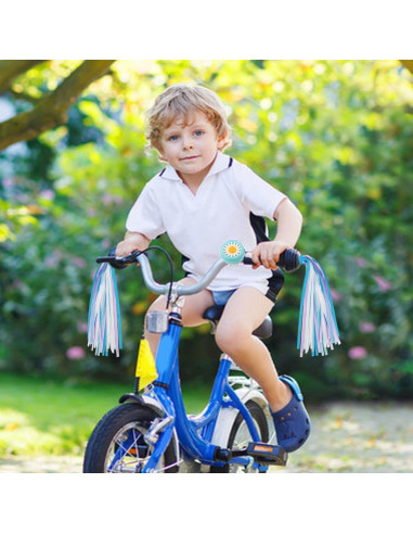 Timbre de bicicleta PLATT para niños con streamers - Azul