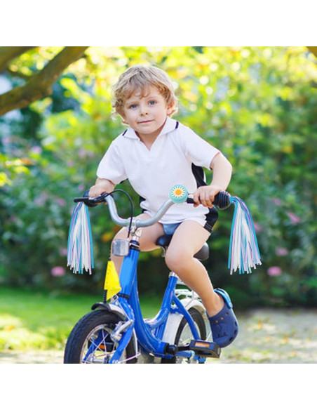 Timbre de bicicleta PLATT para niños con streamers - Azul Timbre de bicicleta PLATT para niños con streamers - Azul