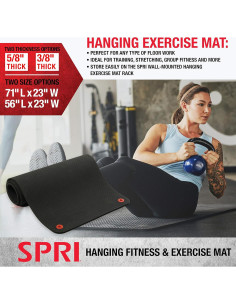 Estera de Ejercicio Colgante SPRI 142x58 cm Negra Alta Calidad 2