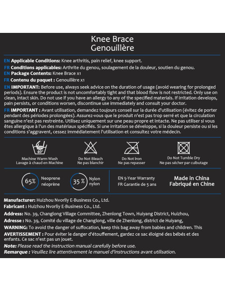 Faja para Rodilla Nvorliy XL-8XL con Estabilizadores - Alivio Dolor Faja para Rodilla Nvorliy XL-8XL con Estabilizadores - Alivio Dolor