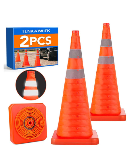 Conos de Seguridad Plegables TENKAIWICK 71 cm - 2 Unidades Conos de Seguridad Plegables TENKAIWICK 71 cm - 2 Unidades