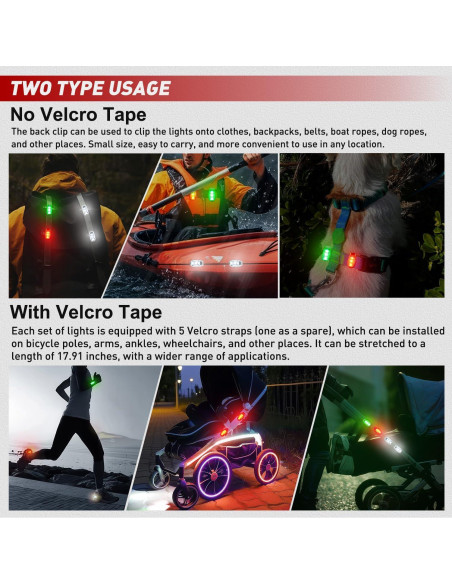 Luces de Seguridad LED Nilight 4Pcs Rojo Verde Blanco Impermeables Luces de Seguridad LED Nilight 4Pcs Rojo Verde Blanco Impermeables