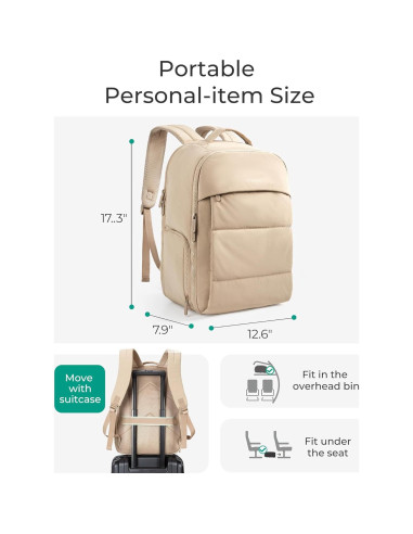 Mochila de Viaje BAGSMART 30L para Portátiles 15.6" Negra