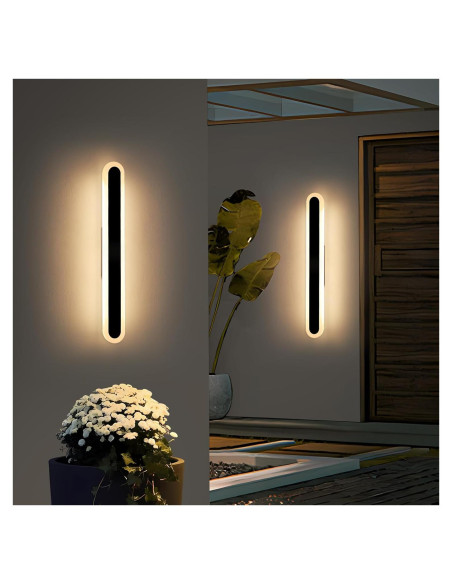 Paquete de 2 Lámparas de Pared LED Daoseolo 60cm IP65 24W Paquete de 2 Lámparas de Pared LED Daoseolo 60cm IP65 24W