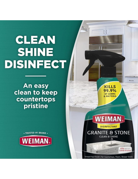 Limpiador Desinfectante Weiman para Granito 24 Oz - Multiuso Limpiador Desinfectante Weiman para Granito 24 Oz - Multiuso
