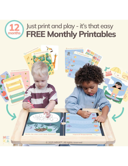 Mesa Sensorial MEKA 6-en-1 para Niños con Paneles Intercambiables Mesa Sensorial MEKA 6-en-1 para Niños con Paneles Intercambiables