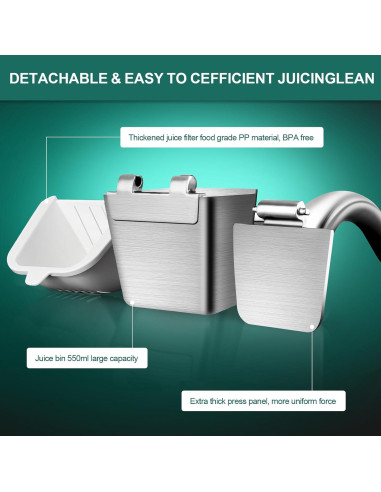 Prensa de Cítricos TaiPal de Acero Inoxidable 550 ml/min