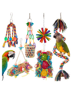 Juguetes para Aves RLRICH - 6 Paquete Coloridos para Loros