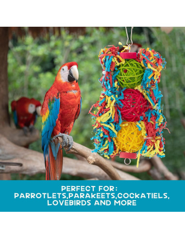 Juguetes para Aves RLRICH - 6 Paquete Coloridos para Loros