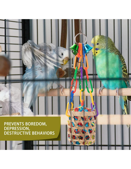 Juguetes para Aves RLRICH - 6 Paquete Coloridos para Loros